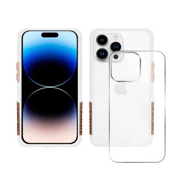 Telephant 太樂芬 EPI 水波紋抗污防摔手機殼 白焦糖奶茶 iPhone 14 全系列
