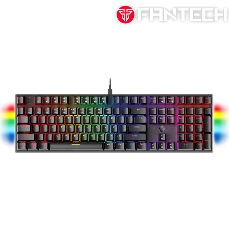 FANTECH MAXFIT108 RGB混彩多媒體機械式電競鍵盤(青軸) 有線鍵盤 電競鍵盤 注音 倉頡 【愛瘋潮】