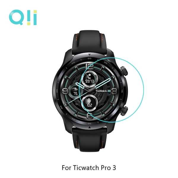 【愛瘋潮】 Qii Ticwatch Pro 3 玻璃貼 (兩片裝) 手錶保護貼 鋼化貼
