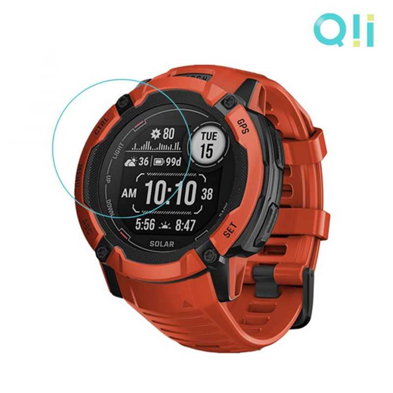 手錶保護貼 Qii GARMIN Instinct 2X 玻璃貼 (兩片裝)【愛瘋潮】