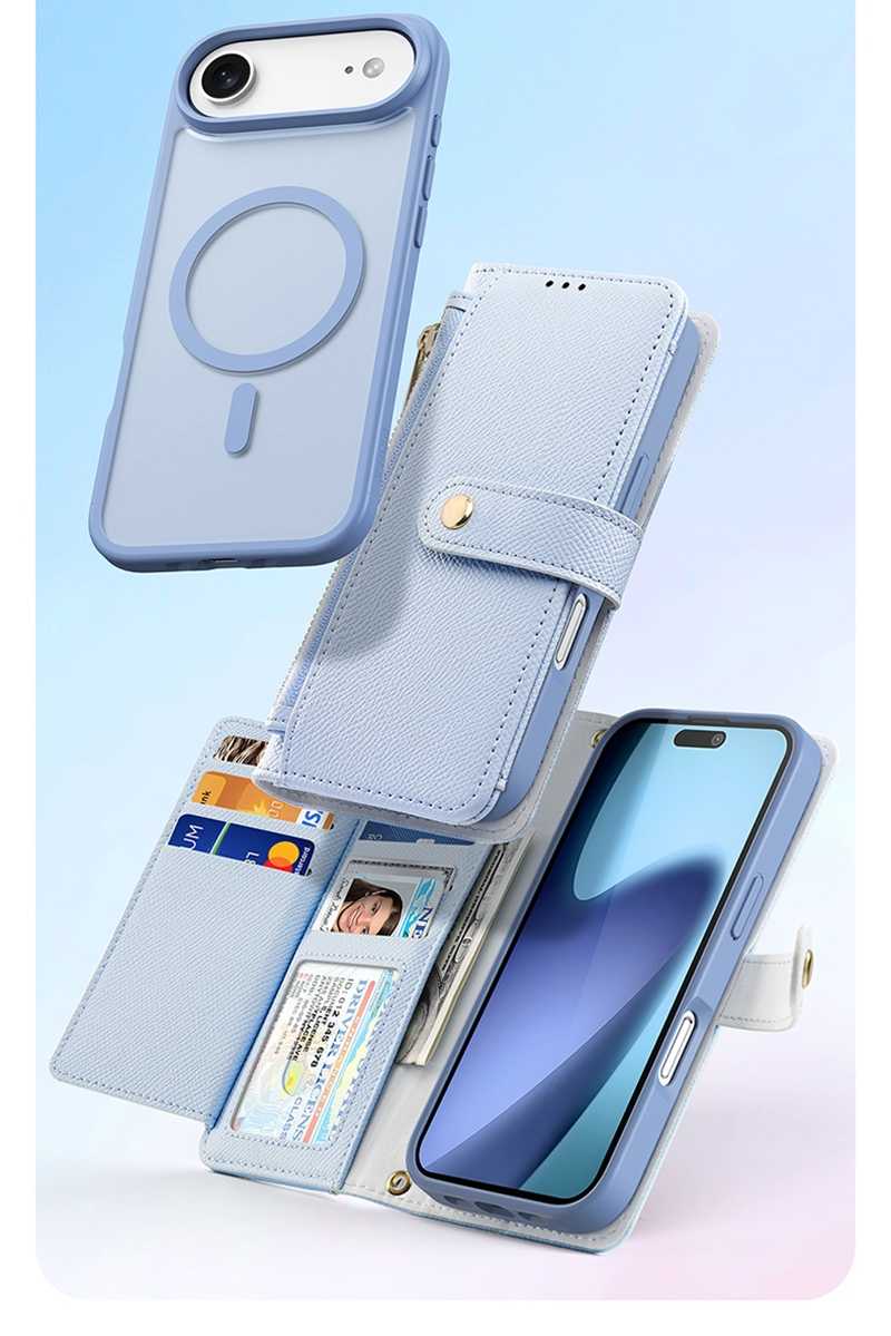 磁吸皮套 DUX DUCIS Apple 蘋果 iPhone 17 Air LAWA 二合一錢包保護套 側翻皮套 真皮皮