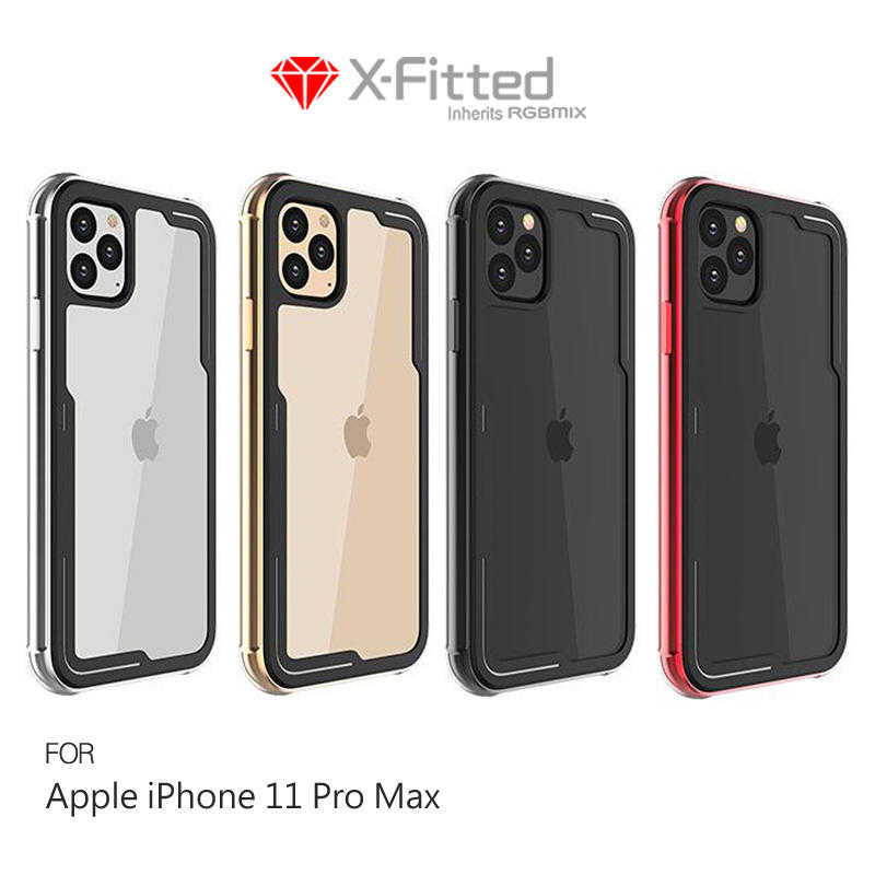 【愛瘋潮】X-Fitted Apple iPhone 11 Pro Max 鋁合金保護殼 邊框+透明