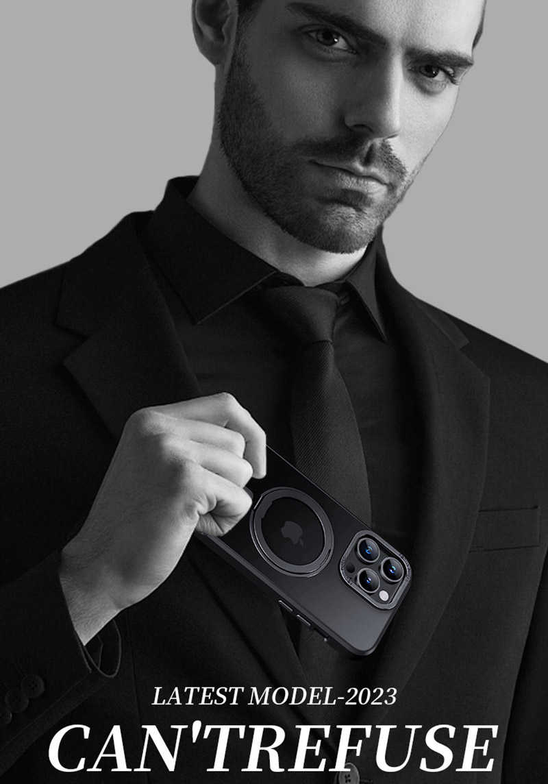 磁吸殼 QinD Apple 蘋果 iPhone14 Pro Max 旋轉磁吸支點殼 手機殼 保護殼 保護套 雙料殼 磁