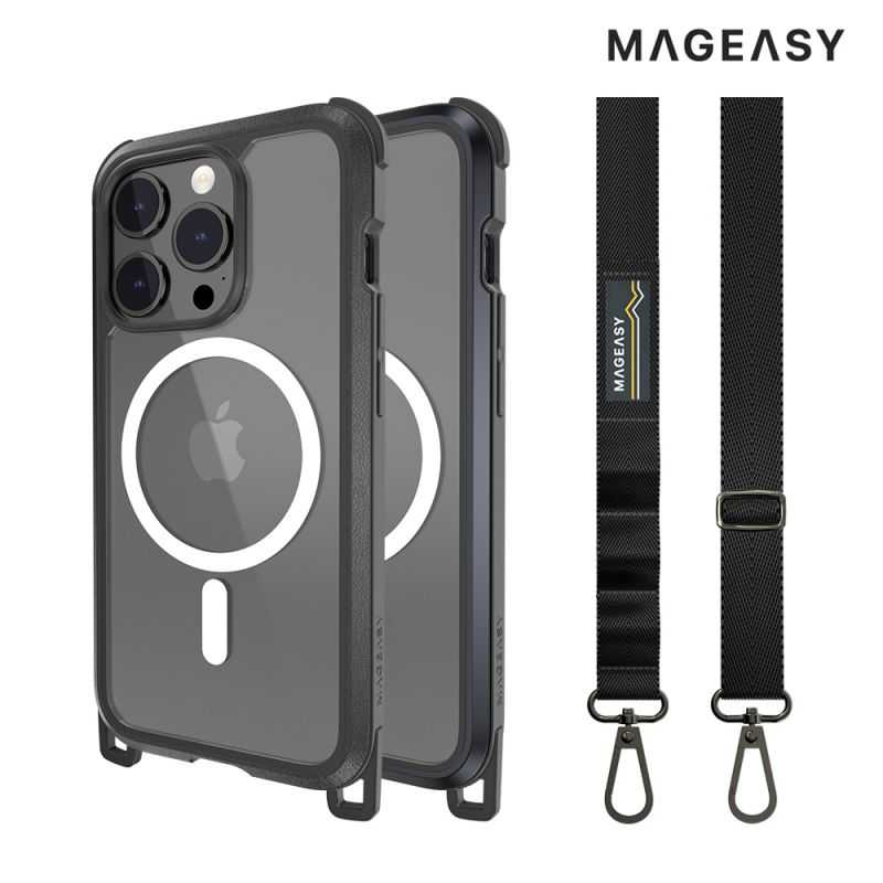 手機殼 防摔殼 MAGEASY Apple iPhone 15 Pro Max Odyssey M + Strap 保護