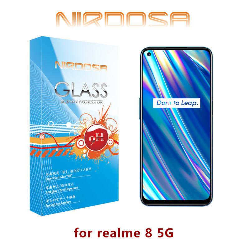 【愛瘋潮】NIRDOSA realme 8 5G 9H 鋼化玻璃 螢幕保護貼 疏水疏油 防刮 防爆