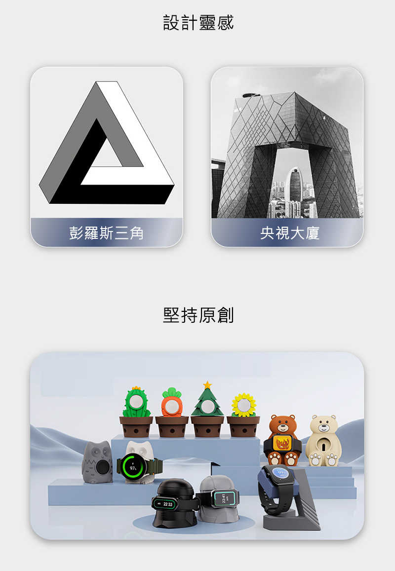 【愛瘋潮】ENERGY FORT 手錶幾何支架(OPPO Watch X2 專用) 手表支架 充電支架(無附線)