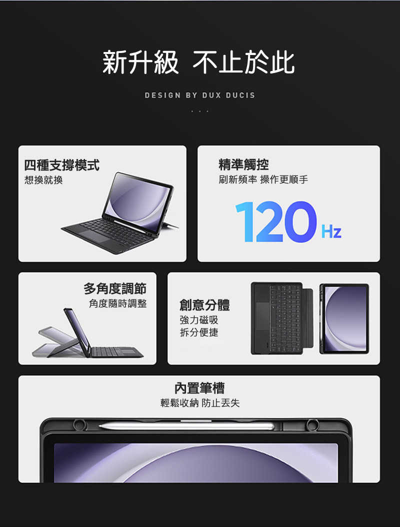 DUX DUCIS SAMSUNG 三星 Galaxy Tab A9+ DK 鍵盤保護套 平板保護套 實體鍵盤套 注音輸