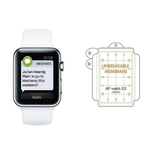 【愛瘋潮】QinD Apple Watch Series 2 / 3 (38mm) 金剛隱形膜 TP