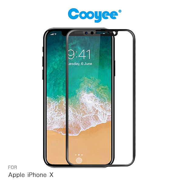 【愛瘋潮】Cooyee Apple iPhone X / XS 滿版玻璃貼(霧面亮邊)(全膠) 9H
