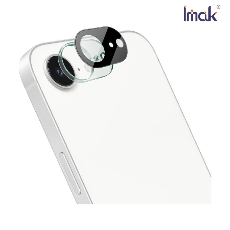 鏡頭貼 Imak 艾美克 Apple 蘋果 iPhone 16e 鏡頭玻璃貼(一體式)(曜黑版) 奈米吸附 鏡頭貼 鏡
