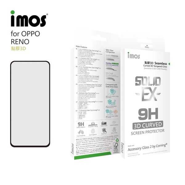 複製-【愛瘋潮】OPPO RENO(6.4吋) iMos 神極3D款2.5D康寧滿版玻璃保護貼