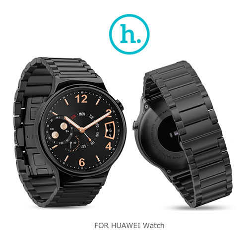 【愛瘋潮】HOCO 浩酷 華為 HUAWEI Watch 格朗錶帶三珠款 / 黑色