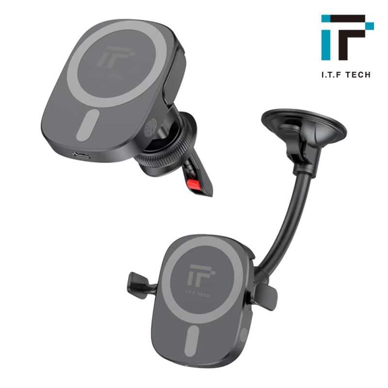 I.T.F X13 可夾式磁吸充電車用支架 MagSafe 車用無線充電器 無 MagSafe 也可以使用 充電器 無線