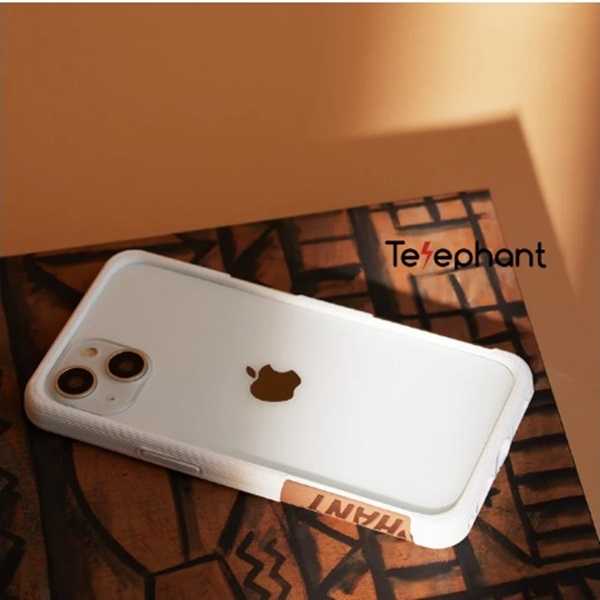 Telephant 太樂芬 EPI 水波紋抗污防摔手機殼 白焦糖奶茶 iPhone 14 全系列