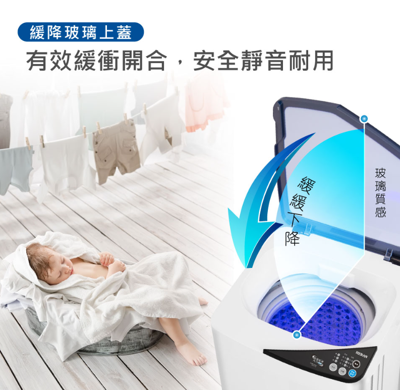 HERAN禾聯 3.5KG輕巧型全自動洗衣機 HWM-0452
