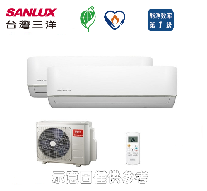 【SANLUX 臺灣三洋】一對三變頻冷暖分離式SAC-XV105HJ/SAE-V23HJ+V36HJ+V72HJ