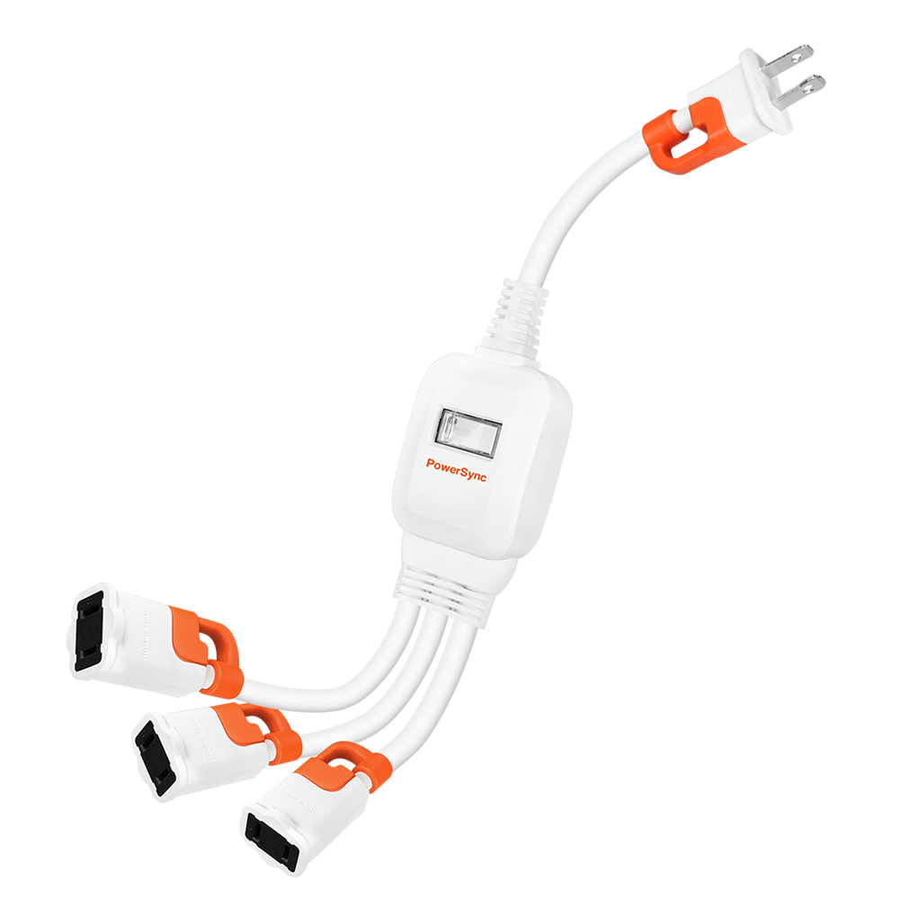 2P一對三抗搖擺分接線 30cm(白/橘)