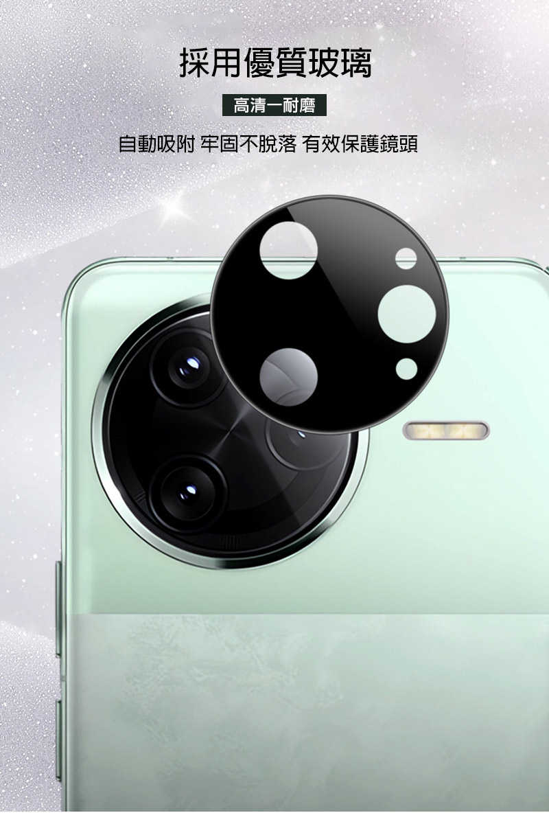 Imak 艾美克 POCO F7 Ultra 5G 鏡頭玻璃貼(曜黑版)(自帶定位版) 奈米吸附 鏡頭貼 鏡頭保護貼
