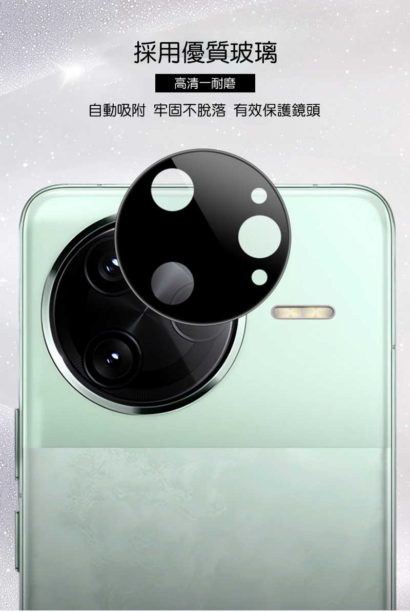Imak 艾美克 POCO F7 Ultra 5G 鏡頭玻璃貼(一體式)(曜黑版) 奈米吸附 鏡頭貼 鏡頭保護貼 鏡頭膜