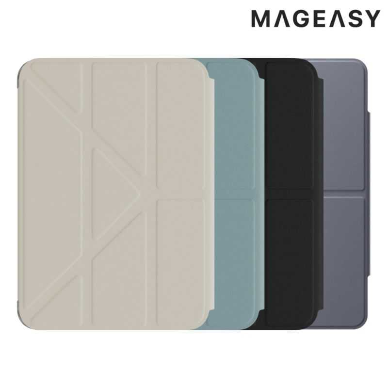 MAGEASY Apple iPad Mini 6/Mini 7(A17 Pro) FACET 全方位支架透明背蓋保護套