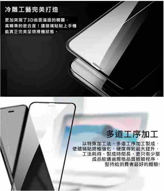 歐威達Oweida 3D降藍光 iPhone XR/11 6.1吋 共用滿版鋼化玻璃貼