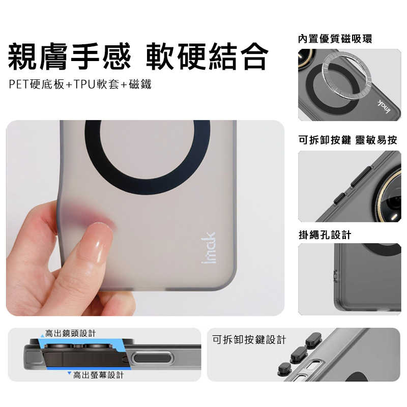 Imak 艾美克 Moto Edge 60 Fusion 巧克力保護套(磁吸款) 保護殼 輕薄 透明套 TPU軟套