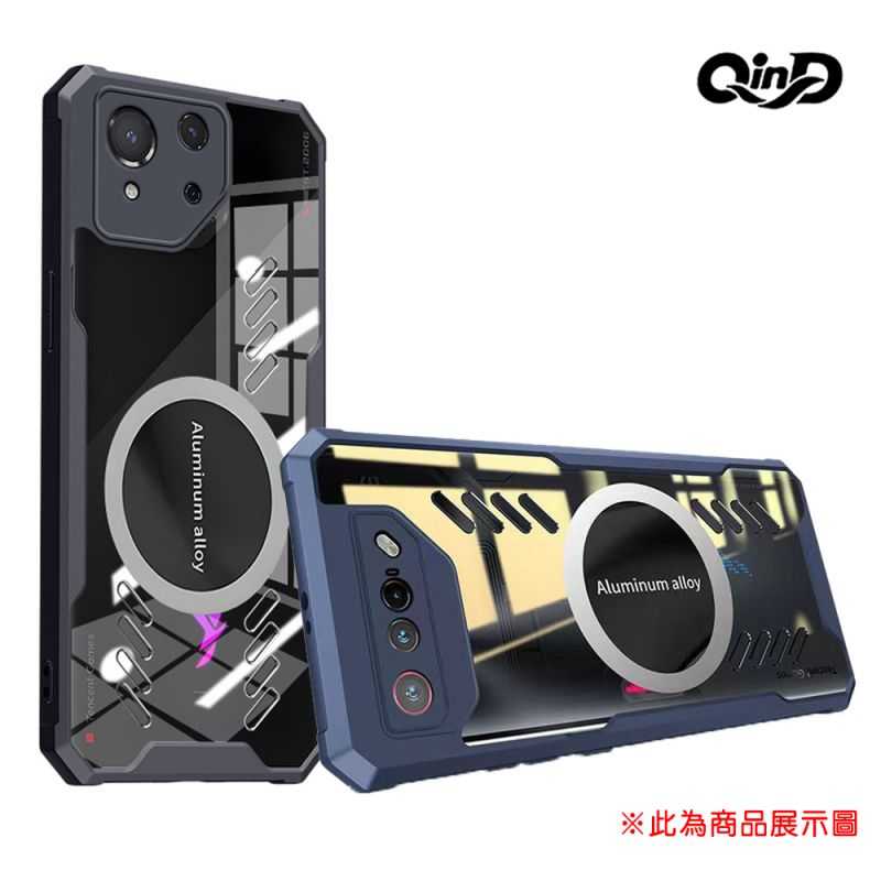 QinD ASUS ROG Phone 8 Pro 石墨烯散熱手機殼 保護殼 雙料殼 全包殼 防摔殼 氣囊套