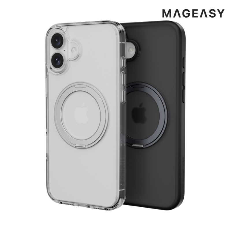 MAGEASY Apple iPhone 16 / 16 Plus MagStand 360 M 磁吸旋轉支架防摔手機殼