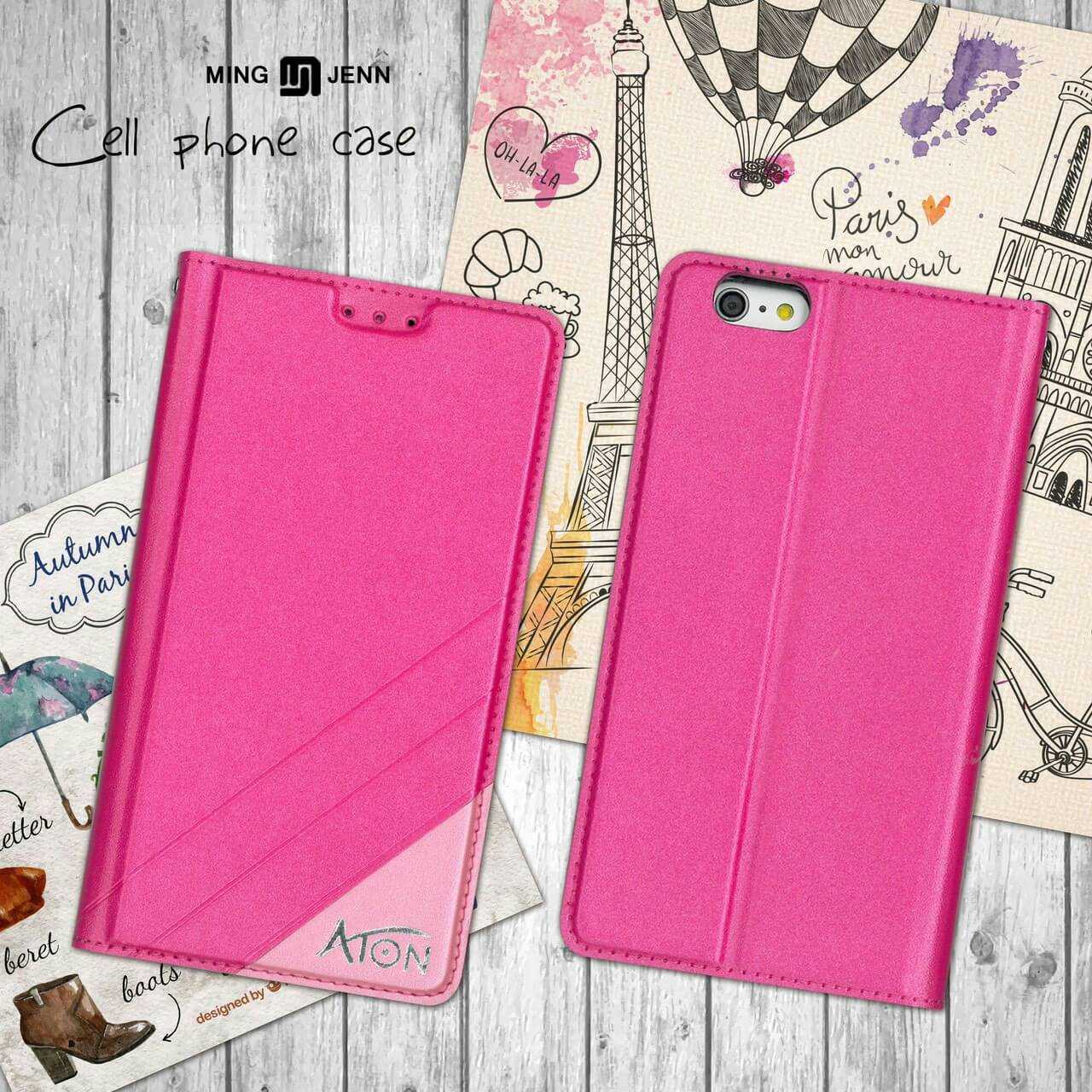 ATON 鐵塔系列 iPhone 15/15 Plus/15 Pro/15 ProMax系列 手機皮套 隱扣 側翻皮套