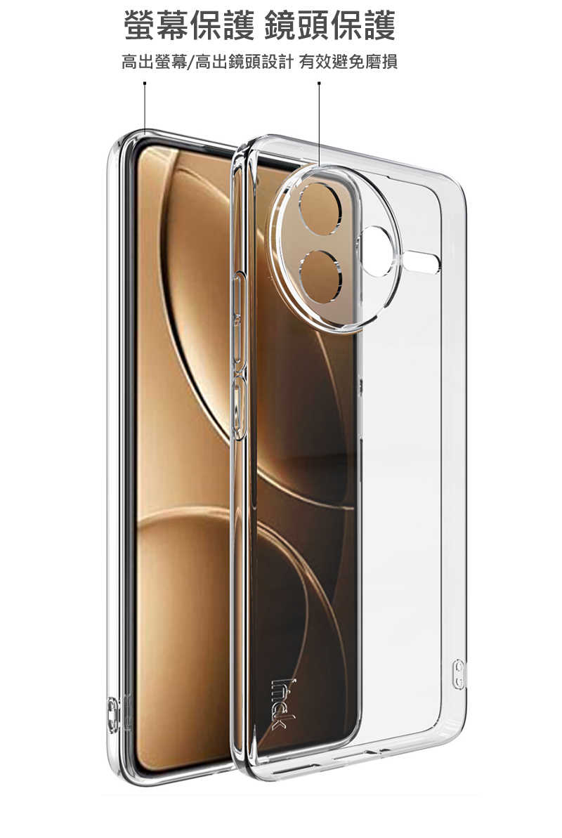 Imak 艾美克 POCO F7 Pro 5G 保護套(纖薄款) 保護殼 輕薄 透明套 TPU軟套 不易發黃