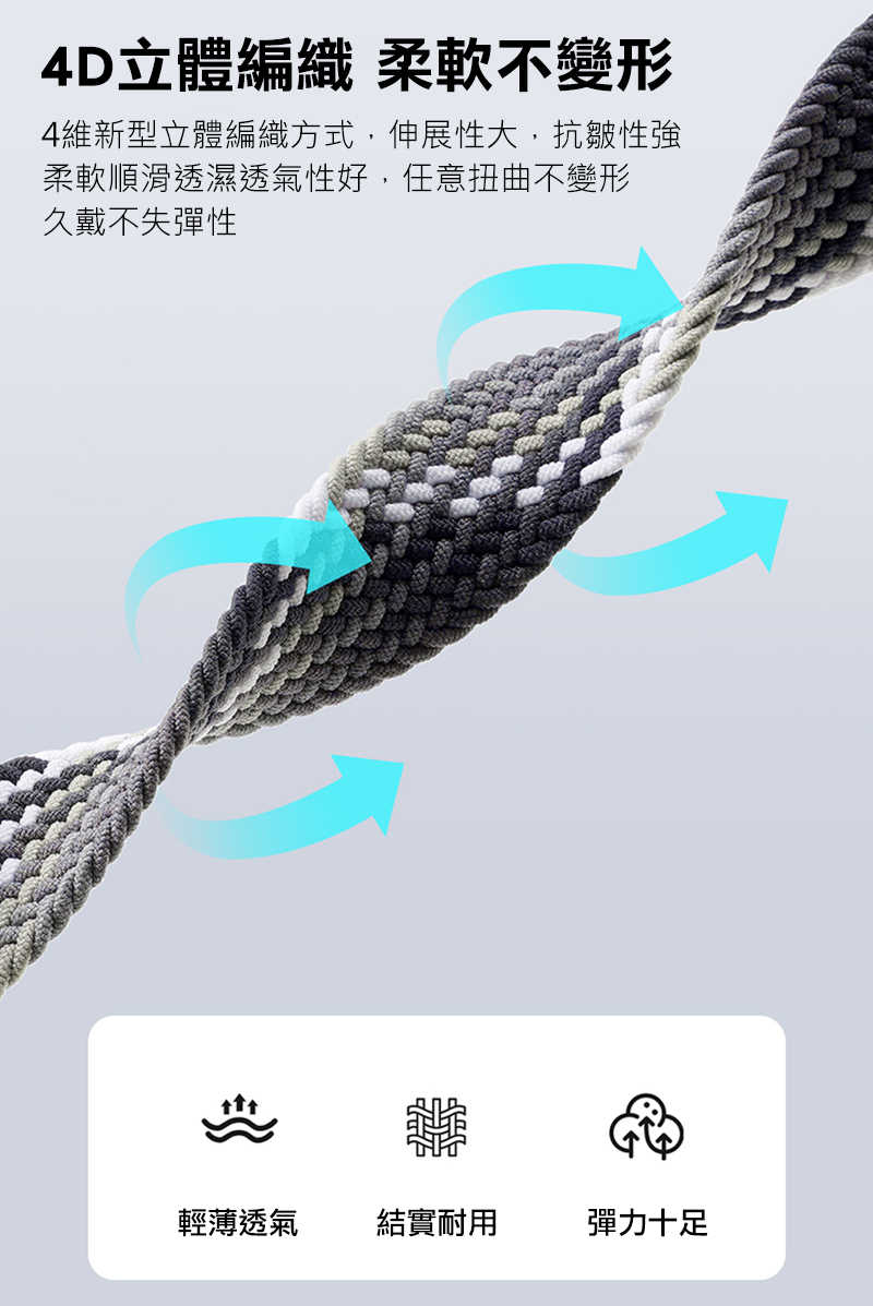 DUX DUCIS Apple Watch (38/40/41/42(十代)mm) 彈力磁吸扣編織錶帶 手錶帶 表帶