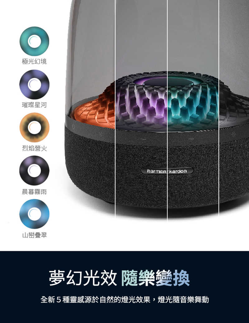 harman/kardon 哈曼卡頓- AURA STUDIO 4 無線藍牙喇叭 水母喇叭 無線喇叭 燈效喇叭台灣公司貨