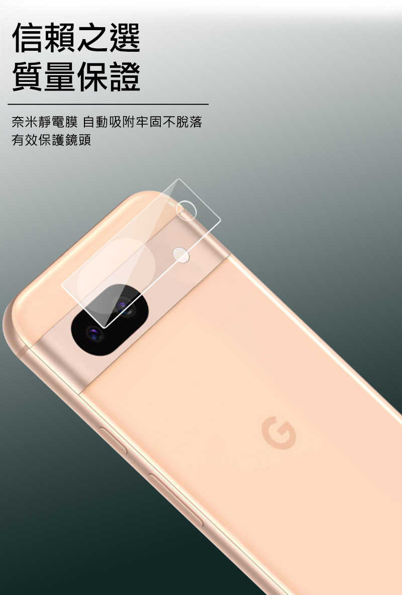 Imak 艾美克 Google Pixel 8a 鏡頭玻璃貼(一體式) 奈米吸附 鏡頭貼 鏡頭保護貼 鏡頭膜