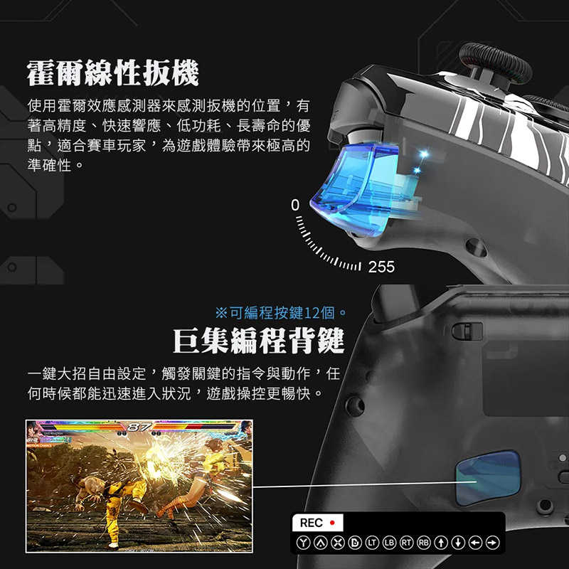 FANTECH WGP15A 無線賽車遊戲專用線性扳機震動搖桿 遊戲手把