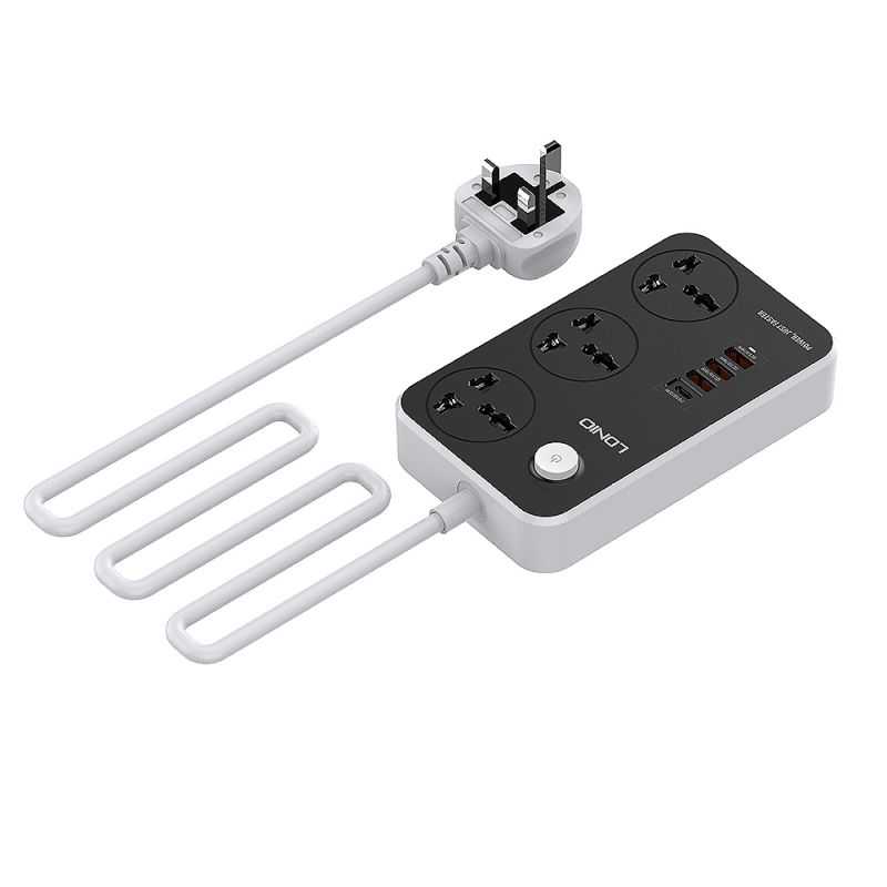 LDNIO SC3412 三孔附USB(PD+QC3.0)延長插座(2M)