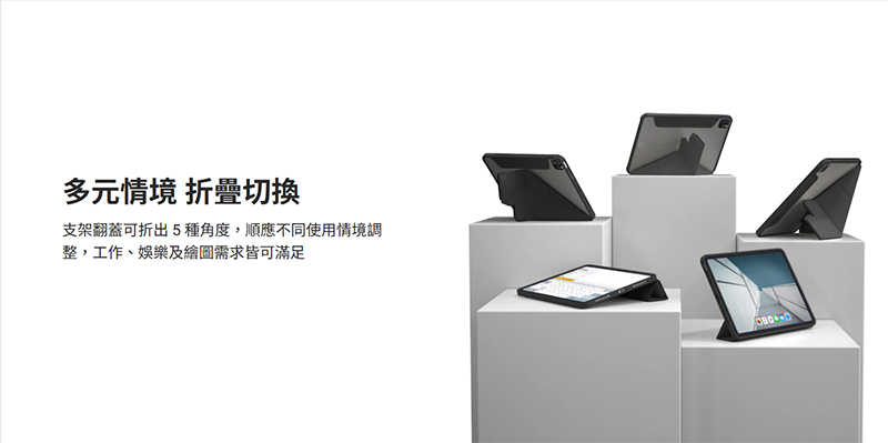 MAGEASY Apple iPad Pro 12.9 (2018~2022) Vivaz 多角度支架透明保護套 平板套