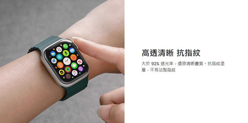 MAGEASY Apple Watch S7/S8/S9 (41mm)(45mm) VETRO 3D 滿版防撞保護膜