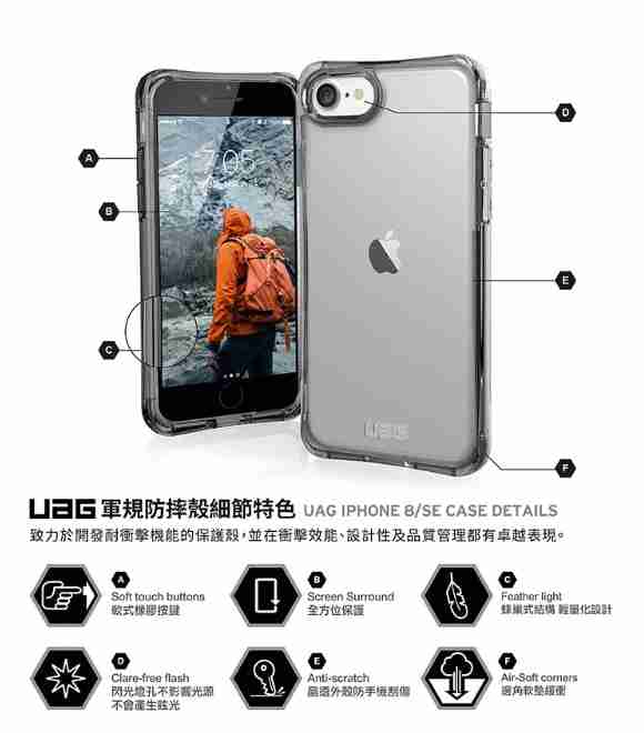 UAG iPhone SE 2020 全透明耐衝擊保護殼