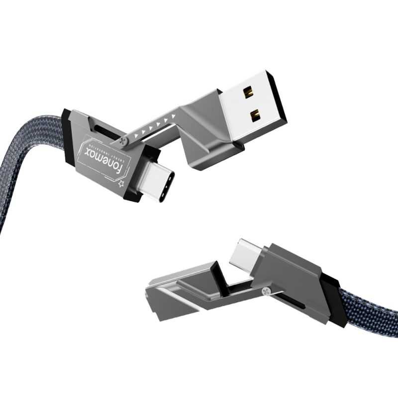Fonemax USB+C/C+Lightning 四合一 PD 充電線(60W)(1.5M) USB PD 快充線
