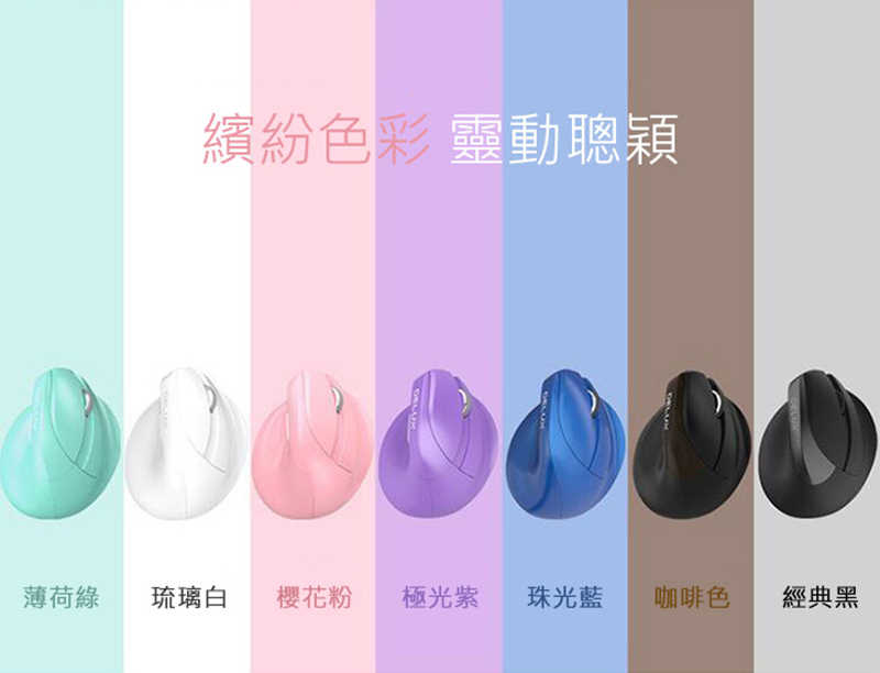 DeLUX M618mini 雙模垂直靜音光學滑鼠 左手專用 辦公滑鼠 人體工學 手腕舒適