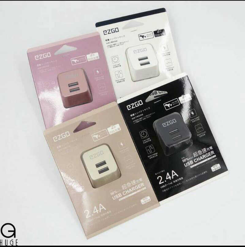 EZGO 雙口 USB 快充充電器(2.4A)