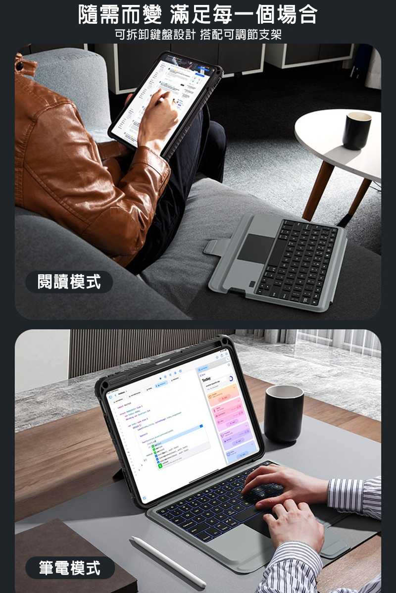 NILLKIN Apple iPad 10.9 (2022/10代) 悍能 iPad 鍵盤保護套(背光版)