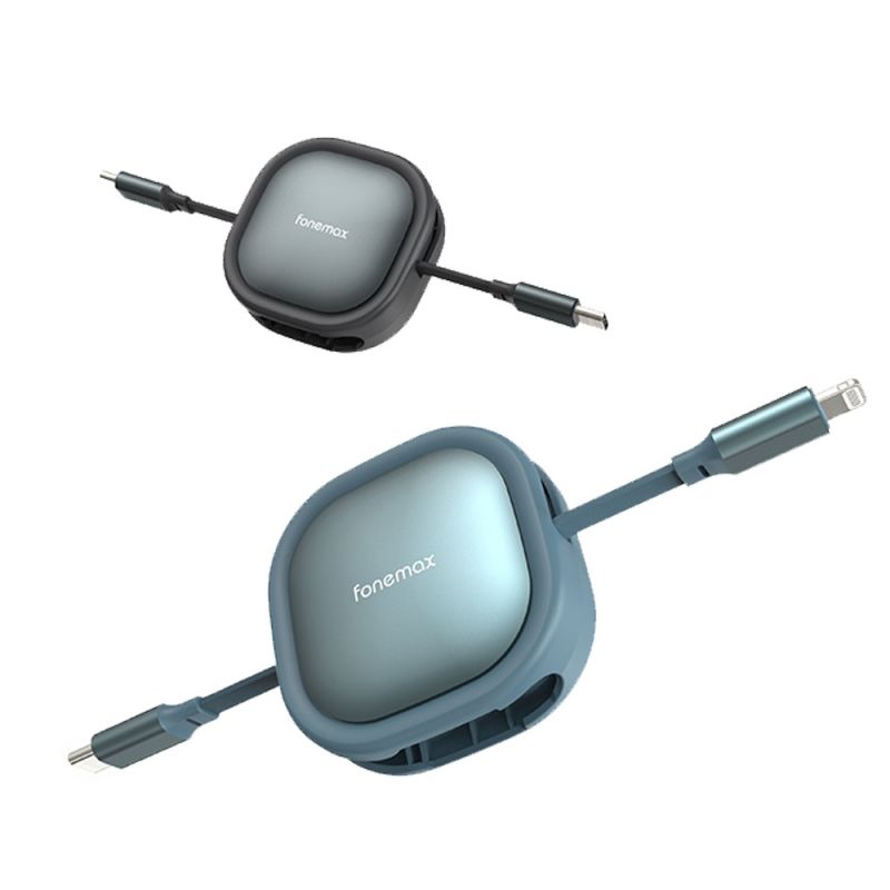 Fonemax 伸縮數據線(1.2M) USB Type-C Lightning iPhone PD 快充線 充電線