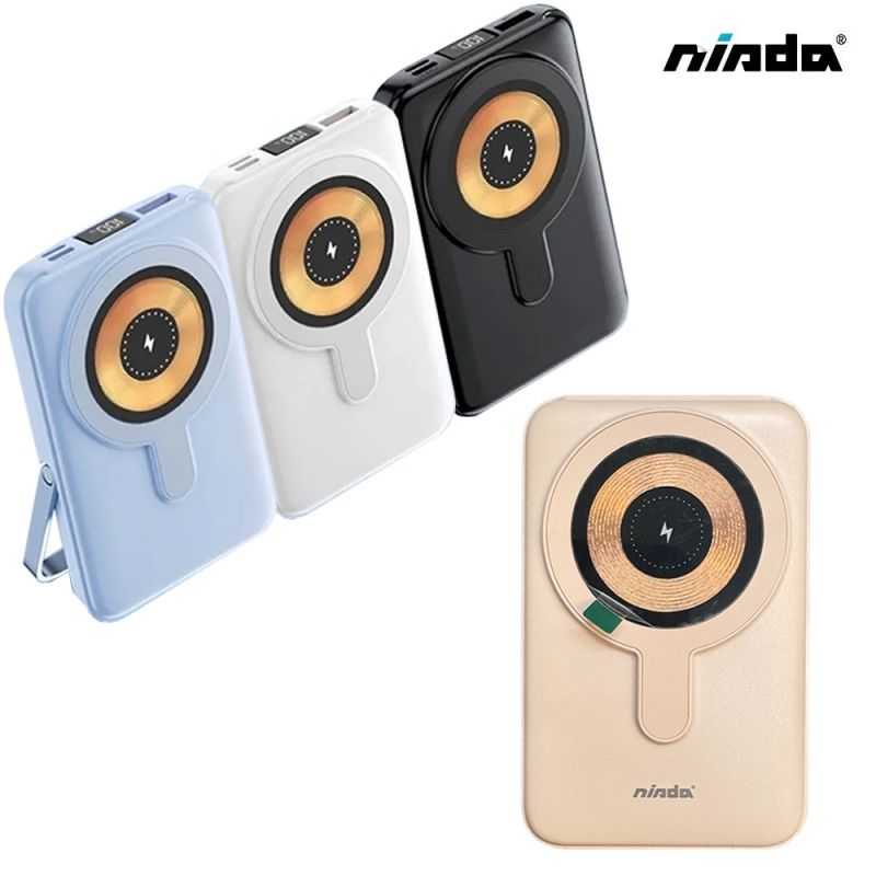 Nisda BS-WL102 快充磁吸之架行動電源(10000mAh) MagSafe 自帶線 Type-C Micro