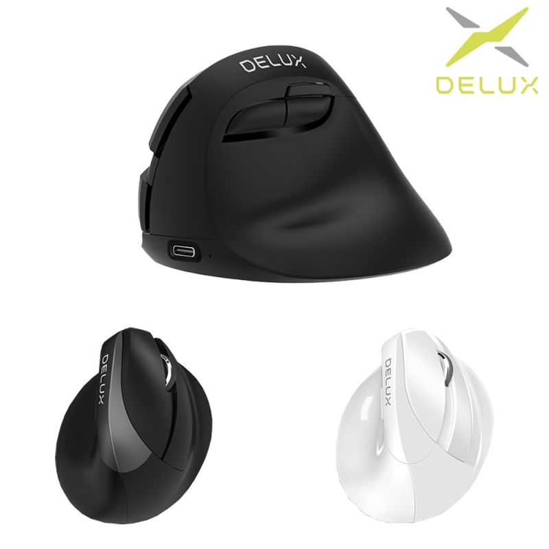 DeLUX M618mini 雙模垂直靜音光學滑鼠 無側燈 辦公滑鼠 人體工學 手腕舒適