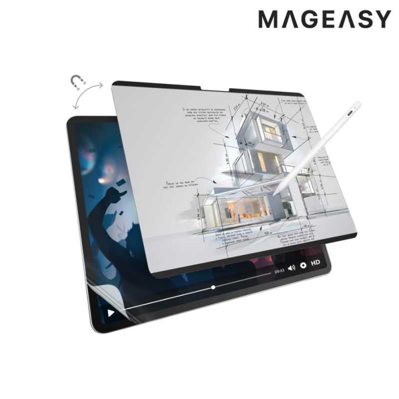 MAGEASY Apple iPad Pro 11 (2024/M4) EasyPaper Pro 可拆式磁吸類紙膜