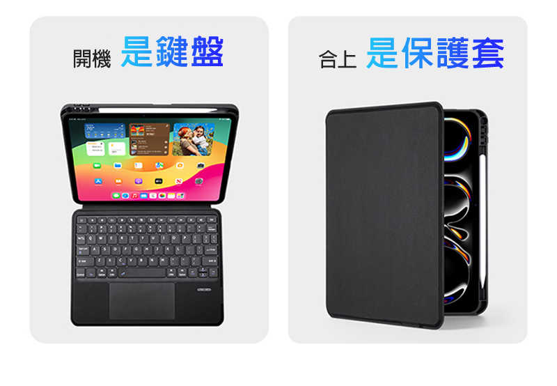 DUX DUCIS Apple 蘋果 iPad Pro 11 (2024/M4) DK 鍵盤保護套(背光版) 平板保護套