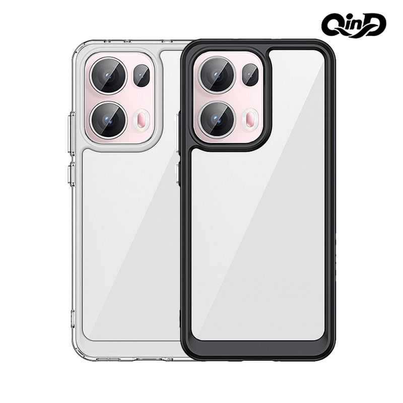 QinD OPPO Reno 13 Pro 5G 雙料太空殼 手機殼 保護套 雙料殼 軟邊 硬背板 不發黃