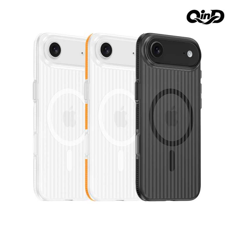 QinD Apple 蘋果 iPhone 17 Air 光柵冰霧磁吸殼 瓦楞冰霧磁吸殼 手機殼 保護殼 保護套 磁吸殼