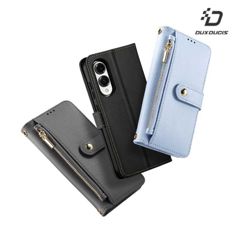 DUX DUCIS SAMSUNG 三星 Galaxy S25 Edge LAWA 二合一錢包保護套 側翻皮套 真皮皮套